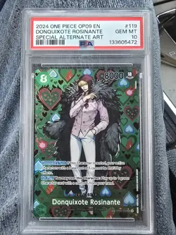 2024 One Piece OP09 #119 Donquixote Rosinante SP Alternative Art PSA 10 Gem MT - Image 1