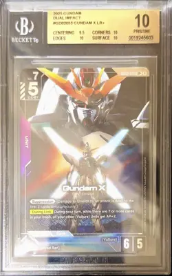 Gundam X (LR+) GD02-053 - Gundam TCG Card Game - Dual Impact ALT ART FOIL BGS 10 - Image 1