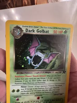 Pokemon Card: Dark Golbat HOLO 7/82 Team Rocket Set Vintage Rare LP Nice - Image 3