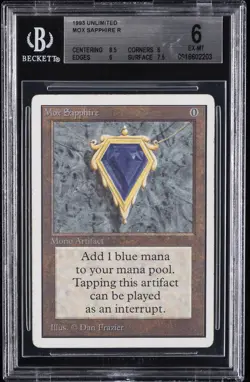 1993 MTG UNLIMITED R MOX SAPPHIRE BGS 6 - Image 1
