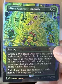 MTG Slime Against Humanity TMNT Secret Lair 7077 🌈Colored🌈 Bandana ULTRA Chase - Image 1
