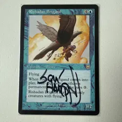 1x Signed Rishadan Brigand - Mercadian Masques Magic MTG LP FREE SHIPPING - Image 1