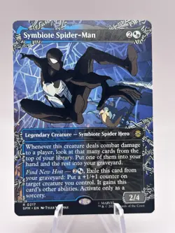 Symbiote Spider-Man 0217 Borderless Marvel's Spider-Man SPM MTG NM - Image 1