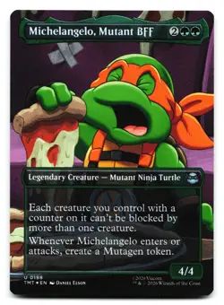 Michelangelo, Mutant BFF (Borderless) #198 Teenage Mutant Ninja Turtles Foil - Image 1