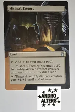 Mishra's Factory Altered Art Hand Paint MTG Magic the Gathering Borderless - Image 1