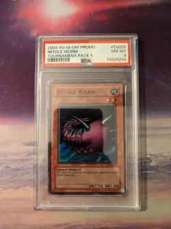 Yugioh PSA 8 Needle Worm TP5-EN005 Super Rare - Image 1