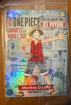 Monkey.D.Luffy (055) (College Basketball US Voyage) P-055 One Piece Promotion... - Image 1