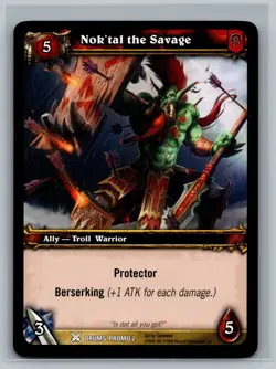 World of Warcraft TCG Nok'tal the Savage #PROMO 2 Promo Card WOW CCG - Image 1