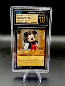 2023 Disney Lorcana Mickey Mouse True Friend CGC PRISTINE 10 The First Chapter! - Image 1