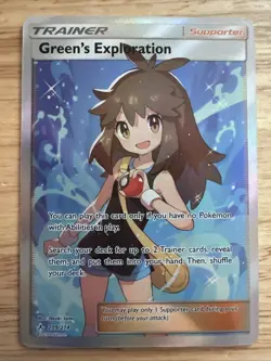 Green's Exploration Ultra Rare Full Art Holo Sm-Unbroken Bonds 209/214 Pokemon - Image 1