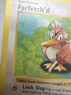 CREASED Farfetch'd 27/102 Base Set Shadowless AUTHENTIC Pokemon Card - Image 4