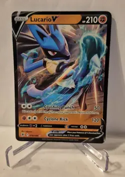 Pokemon TCG Lucario V Sword & Shield Astral Radiance 078/189 Holo Ultra Rare NM - Image 1