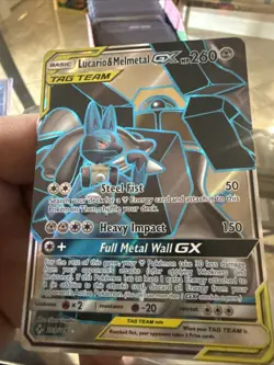 Pokemon TCG Unbroken Bonds 2019 Tag Team Lucario & Melmetal GX 203/214 SM - Image 4