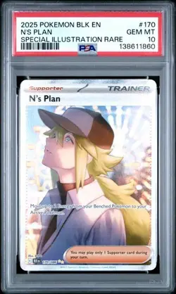 N's PLAN 170/086 Special Illustration Rare Pokemon Black Bolt PSA 10 GEM *hl - Image 1