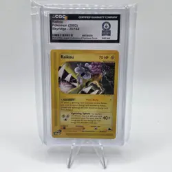 Pokemon Raikou 28/144 Rare Regular Skyridge 2003 CGC Authenicated Record 1 of 1 - Image 1