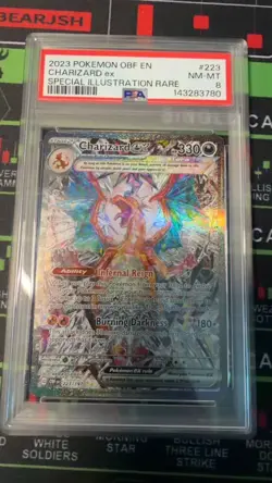 2023 Pokemon Obsidian Flames Charizard EX Special Illustration Rare PSA 8 #223 - Image 1