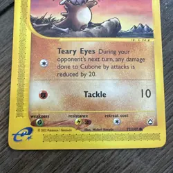 Cubone - Aquapolis 72/147 2002 - E Reader - Pokemon TCG - WOTC - NM - Image 4