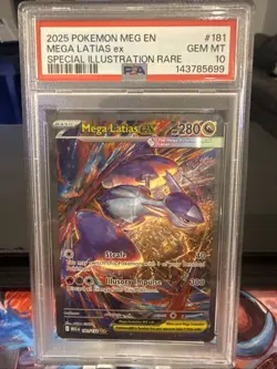 Pokemon 2025 Mega Latias ex 181/132 SIR Mega Evolution English GEM MINT PSA 10 - Image 1