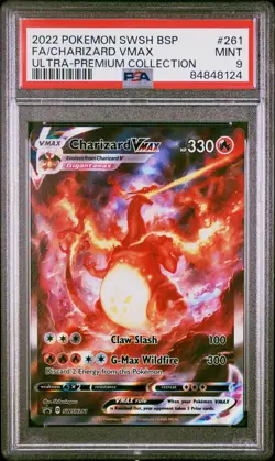 2022 Pokemon Swsh Black Star Charizard Vmax Ultra-Premium Collection #261 PSA 9 - Image 1