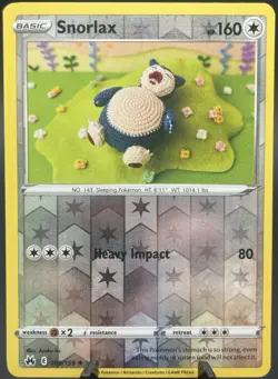 Snorlax 109/159 Crown Zenith Reverse Holo Rare Asako Ito Pokemon TCG NM - Image 1