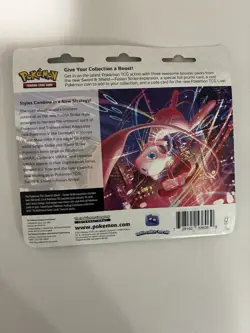 Pokemon TCG Sword Shield Fusion Strike 3-Pack Blister with Eevee Foil and Coin - Image 2