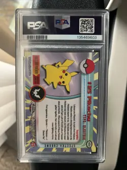 Pikachu 2000 Pokemon T.V. Topps Chrome Spectra #25 PSA 8 - Image 2