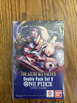 One Piece TCG: Double Pack Set 9 The Azure Sea's Seven - FACTORY SEALED! IN HAND - Image 1