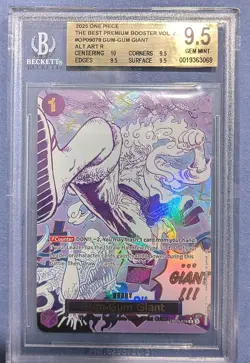 2025 One Piece Best Premium Booster Vol.2 Alt Art #078 Gum-Gum Giant BGS 9.5 - Image 1