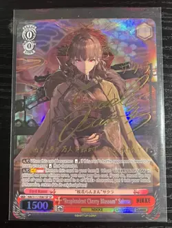 Weiss Schwarz Nikke Resplendent Cherry Blossom Sakura NIK/S117-E061SP SP Signed - Image 1