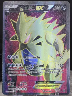 Pokemon Card TCG Tyranitar EX Full Art Holo 91/98 XY Ancient Origins 2015 Rare - Image 5