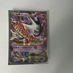 Pokemon M Gengar EX Full Art Holo Promo Mega 210 HP XY XY166 Card - Image 3