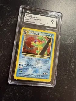 CGC 9 MINT Politoed 2001 Neo Discovery 8/75 Holo Rare Pokemon Card - Image 2