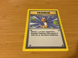 New 1995 Base Pokemon Card #93/102 "TRAINER GUST OF WIND" - Image 1