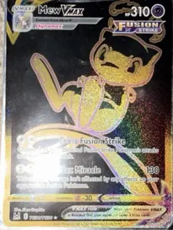 Pokemon Mew VMAX TG30/TG30 Fusion Strike 310 HP Secret Rare Full Art Holo Card - Image 1