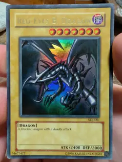 Konami Red-Eyes B. Dragon SDJ-001 Starter Deck Joey Yu-Gi-Oh! TCG Card LP - Image 1