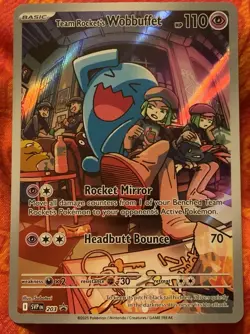 Team Rocket's Wobbuffet 203 Sv: Scarlet & Violet Promo Cards Holo - Image 1