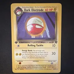 Dark Electrode 1st Edition Pokemon Card 34/82 Team Rocket 60 HP Regular Rare - Image 1