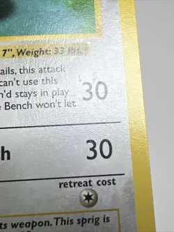 LP Farfetch'd Shadowless 27/102 Non-Holo Base Set AUTHENTIC Pokemon Card - Image 5