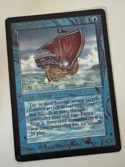 Magic the Gathering MTG Beta Pirate Ship LP- (Beta Bob) - Image 1