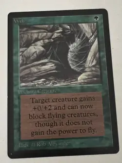 Magic the Gathering MTG Beta Web NM- (Beta Bob) - Image 1