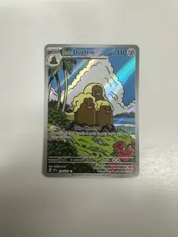 Pokemon TCG Alolan Dugtrio Holo Card SV08 Surging Sparks 208/191 - Image 1