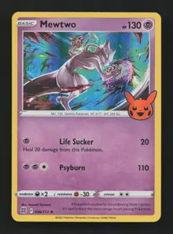 Mewtwo 056/172 Holofoil Promo Trick or Trade BOOster Bundle Pokemon Near Mint - Image 1
