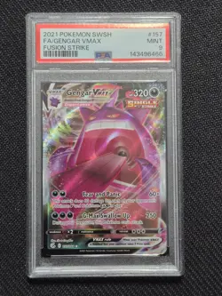 2021 Pokemon Fusion Strike Gengar VMAX Full Art #157/264 PSA 9 - Image 1