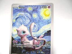 Pokemon Mew Starry Night Van Gogh Beautiful Moon ACG Star Trading Card NM - Image 2