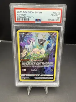 Pokemon 2023 Mew GG10/GG70 Full Art Crown Zenith GEM MINT PSA 10 - Image 1