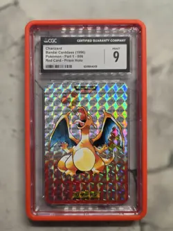 1996 Pokemon Japanese Bandai Carddass Vending Charizard Prism Red #006 - Image 1