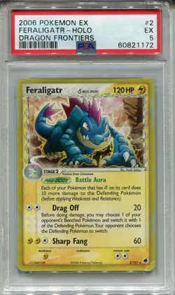 Pokemon Ex Dragon Frontiers #2 Feraligatr Holo PSA 5 - Image 1