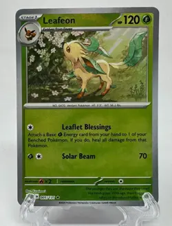 Leafeon /131 Prismatic Evolutions Pokeball Pokemon TCG Rare Holo Free Shipping - Image 1