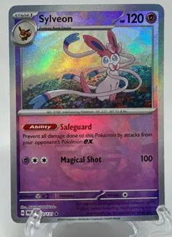2025 Pokemon SV Prismatic Evolutions Sylveon Reverse Holo Poke Ball 040/131 - Image 1