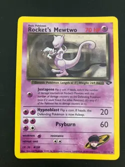 Pokemon TCG Rocket's Mewtwo [Rare - Holo] Gym Challenge 14/132 - NM - Image 1